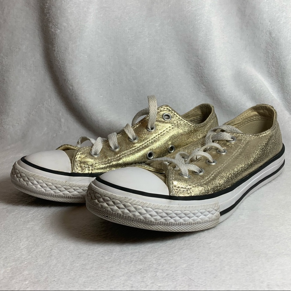 Gold Converse Sparkly Size 4